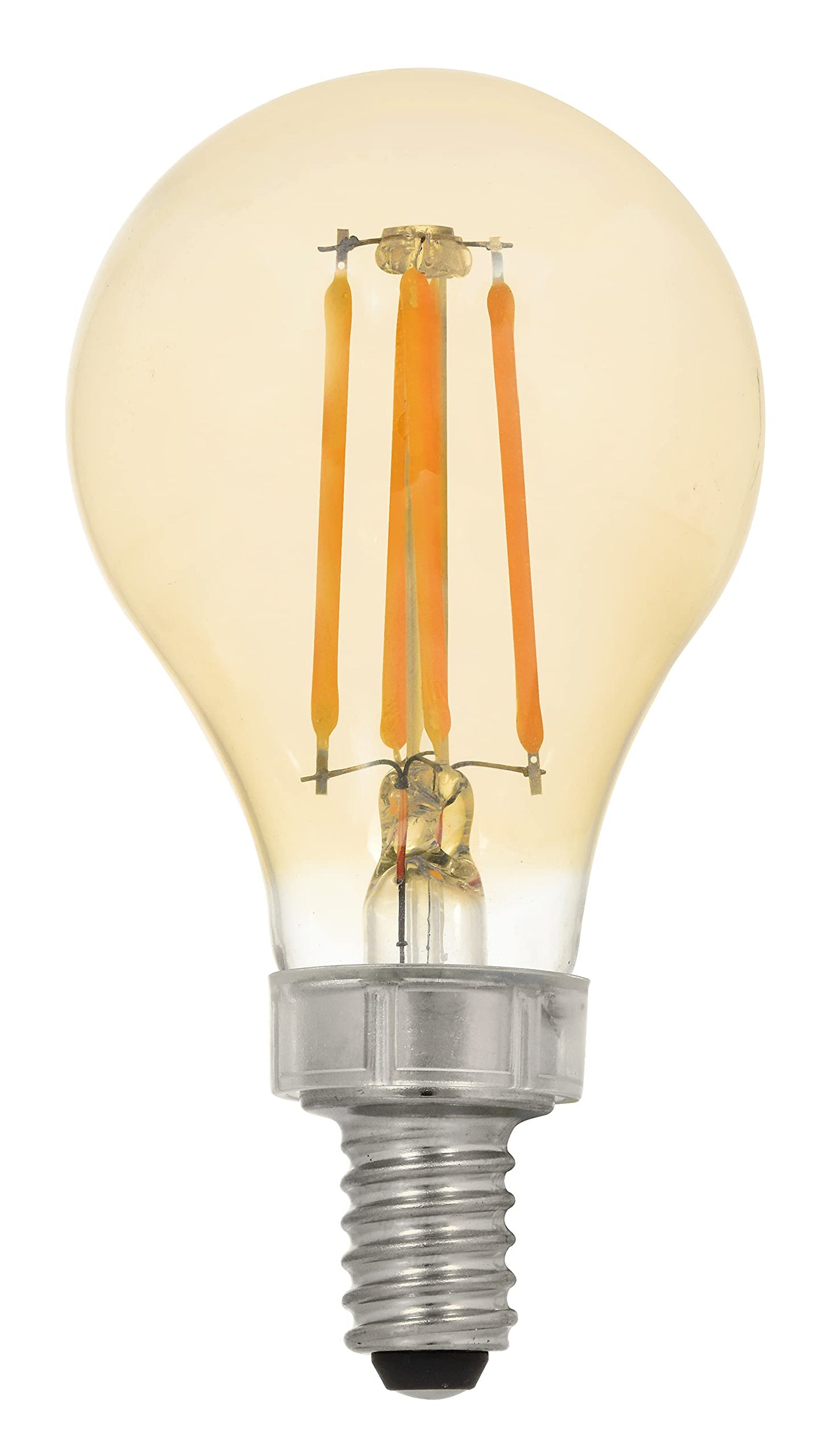 Sylvania LED Vintage Amber Glow A15 Light Bulb, 40W Equivalent Efficient 4W, Dimmable, Candelabra Base - 1 Pack (75345)
