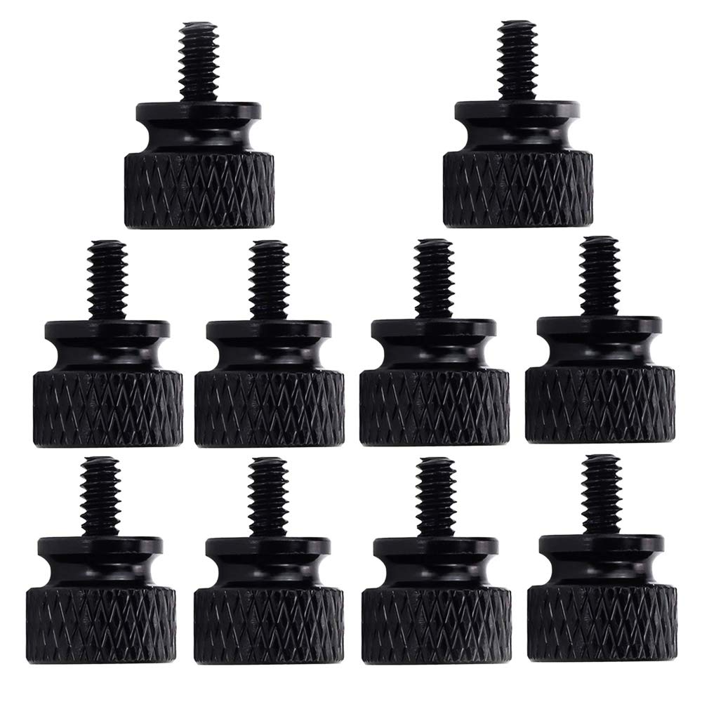 YATENG 10-pcs Anodized Aluminum Computer Case Thumbscrews (6-32 Thread) for Computer Cover / Power Supply / PCI Slots / Hard Drives DIY Personality
