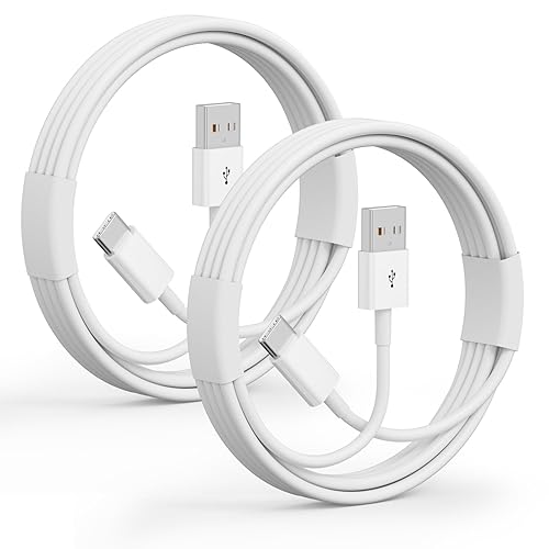 2Pack USB A to USB C Cable for iPhone 15/16/17 All Series, Type-C Car Charger 3A Fast Charging & 480Mbps Speed for iPad, Samsung Galaxy, Tablets