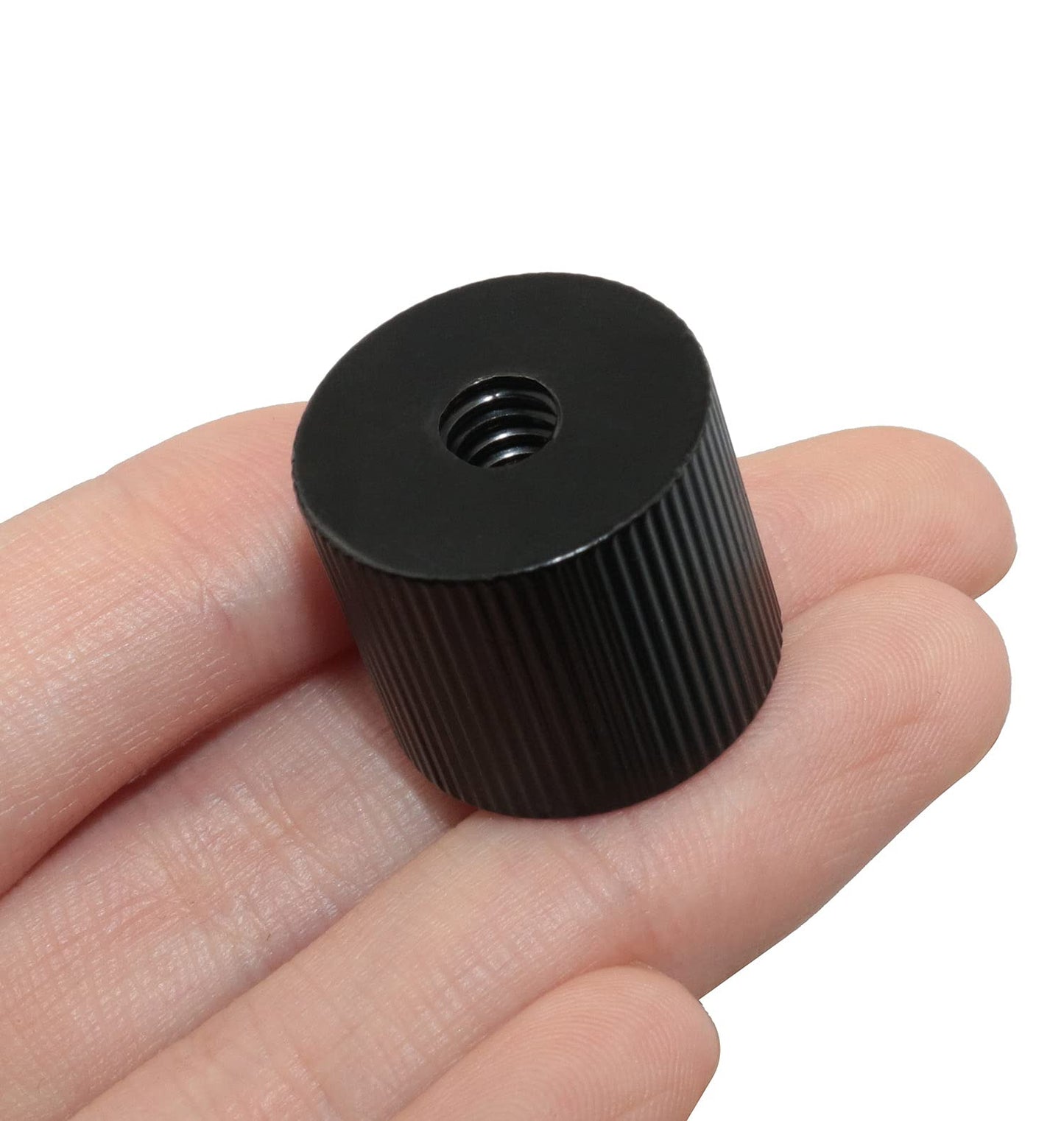 LUORNG 2Pcs Tripod Nut Barrel Connection Nut with 1/4 inch-20 Thread Hole Double Female Teeth for Articulating Tripod Rigs Replacement