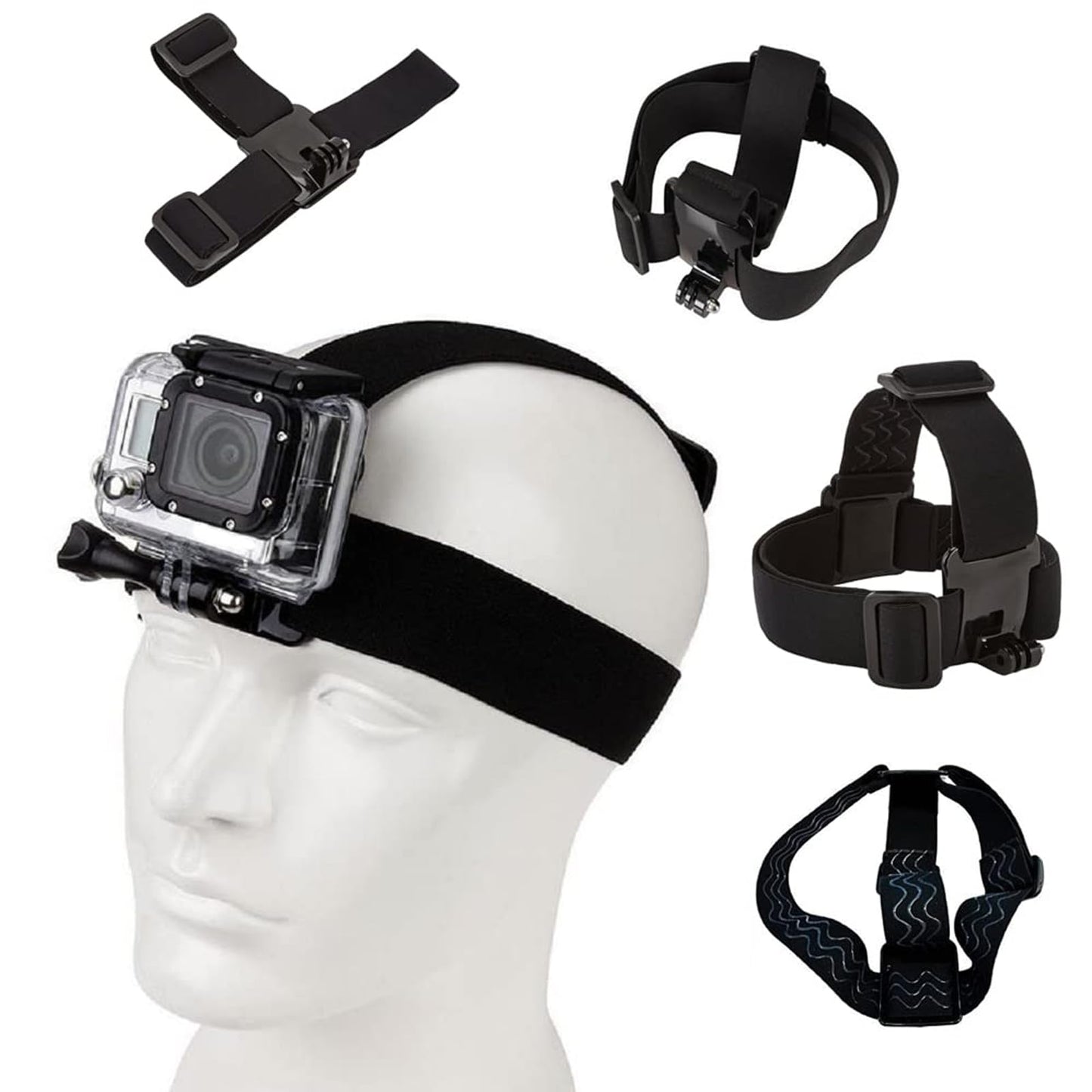 Head Strap Mount Compatible with GoPro Hero 13 12 11 10 9 8/AKASO EK7000 Brave 4 5 6 7 LE V50X/Dragon