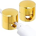 Pndeyo 2pcs Self-Adhesive Cable Anchors for Desk, Aluminum Phone Cord Holder Clips, Adjustable Round Cable Organizers for Desk Nightstand Walls- Gold