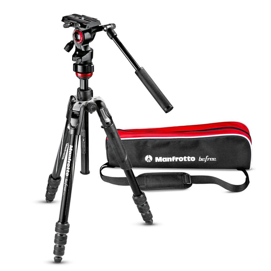 Manfrotto Befree Live Twist, Travel Tripod in Aluminum with Twist Closure, Camera Tripod for DSLR, Mirrorless, Reflex Cameras and Video Cameras