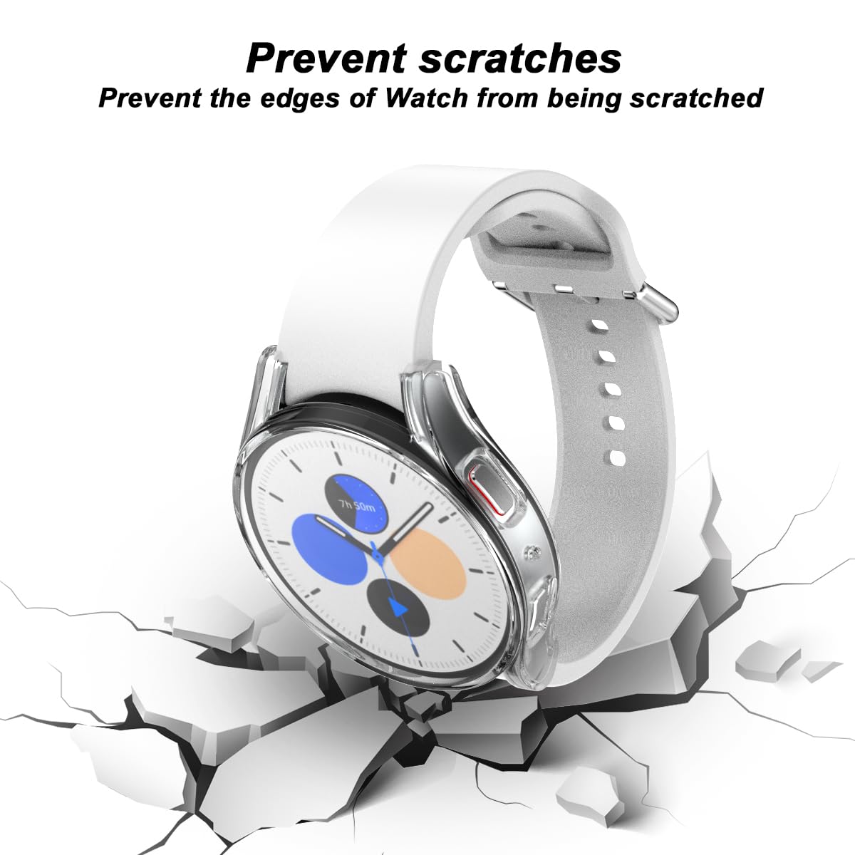 Rc-Z [4-Pack] for Samsung Galaxy Watch 6 40mm Screen Protector Case, Protective Soft TPU Face Cover Replacement Bumper Accessories for Galaxy Watch 6