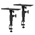 Sound Town 2-Pack Desktop Clamp-On Studio Monitor Speaker Stands with Horizontal/Vertical Speaker Orientation (STSD-DCM-Pair)