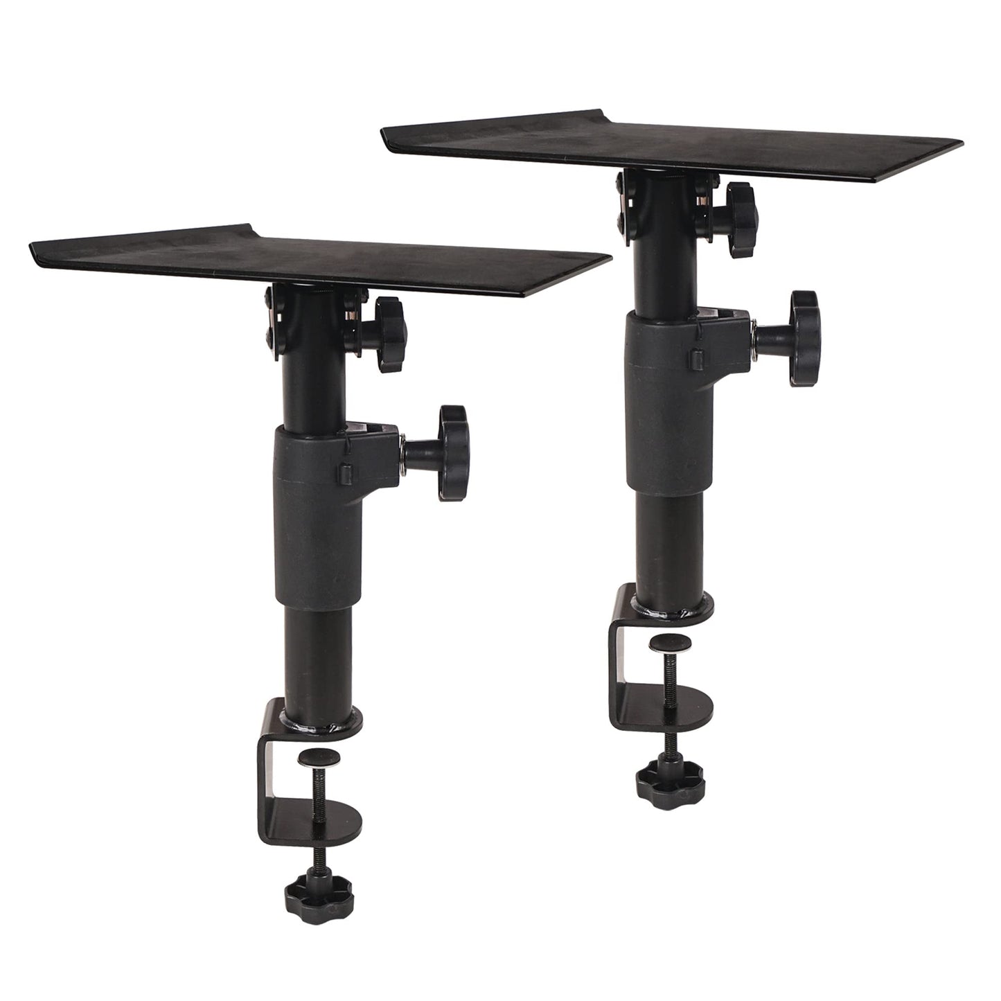 Sound Town 2-Pack Desktop Clamp-On Studio Monitor Speaker Stands with Horizontal/Vertical Speaker Orientation (STSD-DCM-Pair)