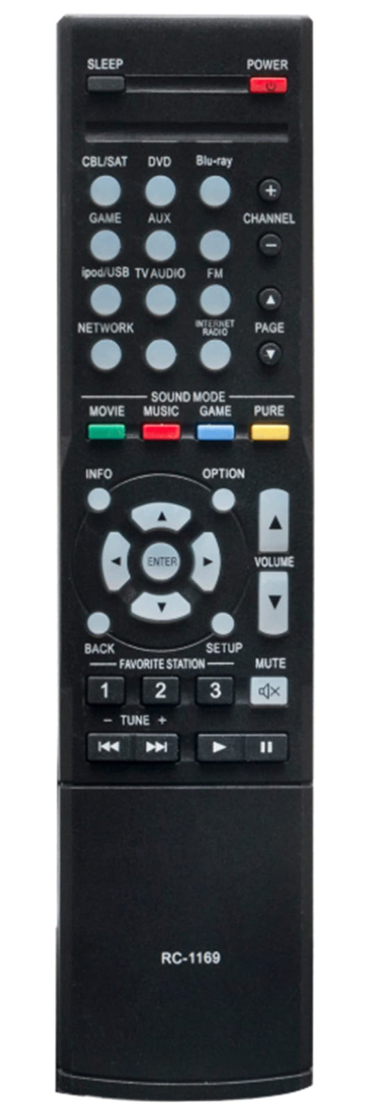 New RC-1169 RC1169 Replacement Remote Control Compatible with Denon AV Home Theater Receiver