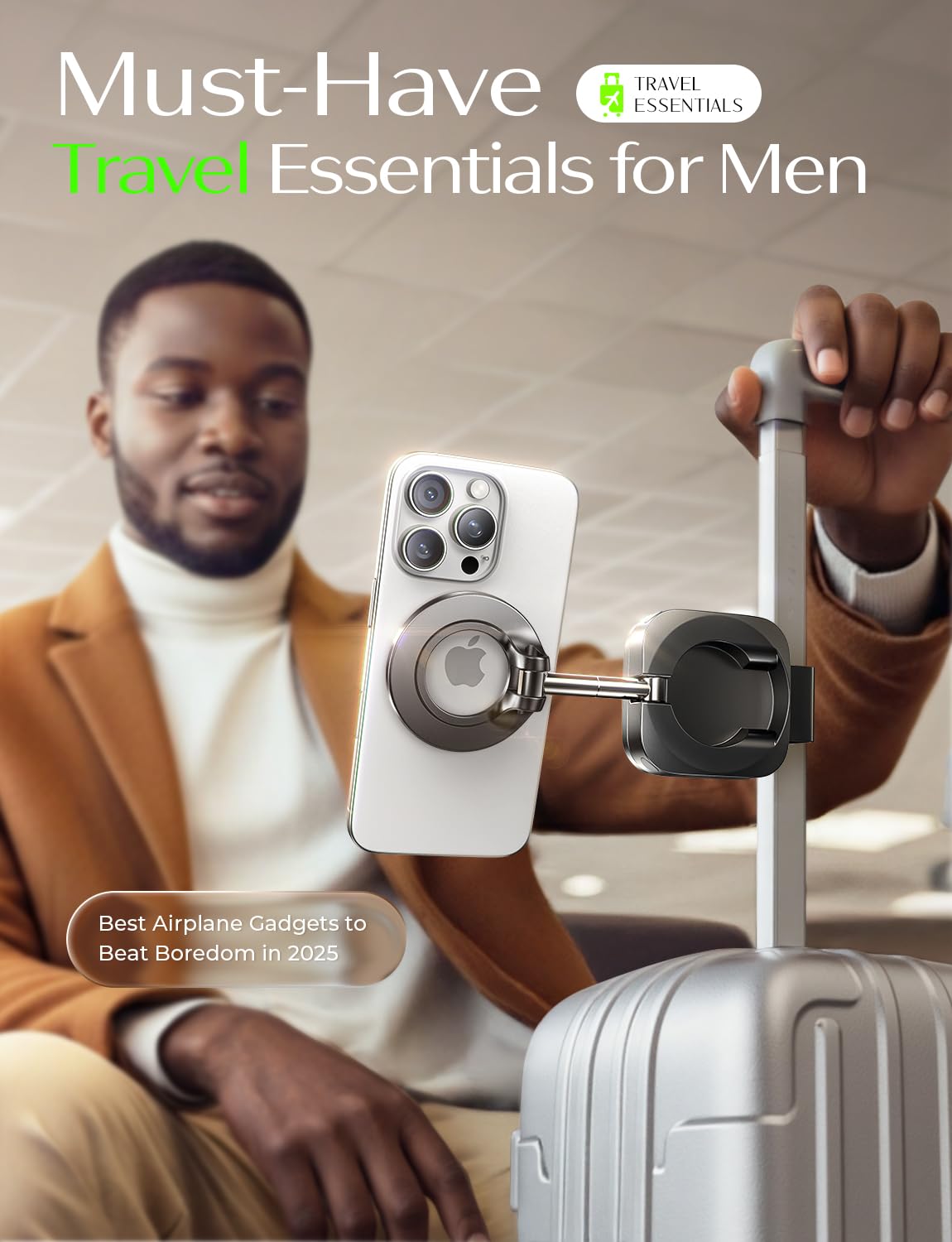 LISEN Airplane Travel Essentials for Flying Airplane Phone Holder for Desk