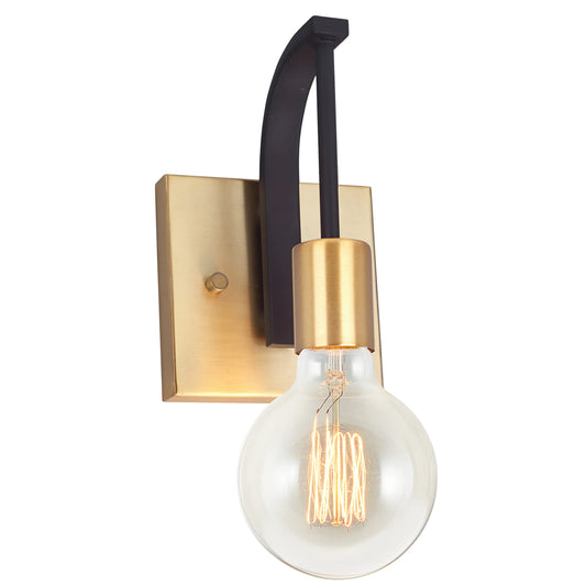 Aspen Creative 62174, One Metal Bathroom Light Fixture, 4-3/4" Wide, Transitional Design in Bronze Vanity Wall, 1