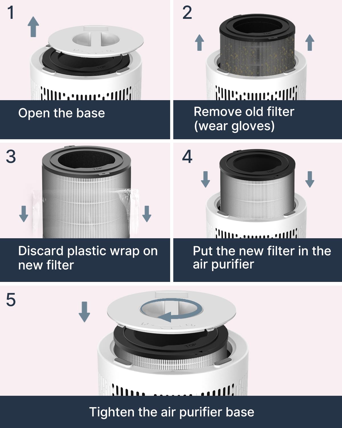 AirHub A068 Genuine Replacement Filter for Air Purifier, 2-Pack