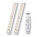LDOPTO Under Cabinet Lights Wireless Battery Operated Lights with Remote Control LED Closet Lights Counter Wall Lights Without Wiring with Remote