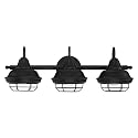 Designers Impressions Charleston Matte Black 3 Light Wall Sconce/Bathroom Fixture: 10011