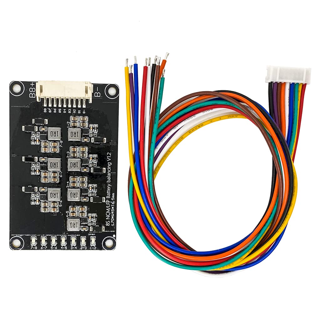 8S 1.2A Inductive Active Equalizer Balancer Energy Transfer Board Li-ion Lipo Lifepo4 LFP Lithium Battery Balance BMS Balancing Protection PCB