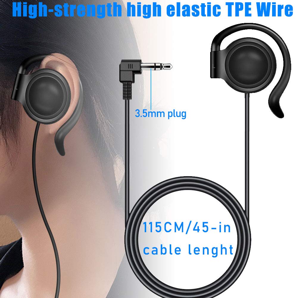 EXMAX 3.5mm Single Side Earphone Earbud One Ear Headphone for EXD-101 ATG-100T ELGT-470 Wireless Tour Guide System Receiver Touring Groups Radio…