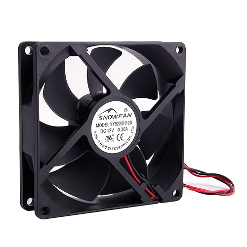Fielect 12V Brushless DC Cooling Fan 92x92x25mm Mini Cooling Fan Long Life Sleeve Bearing Computer Case Cooling Fan,0.3A 1Pcs