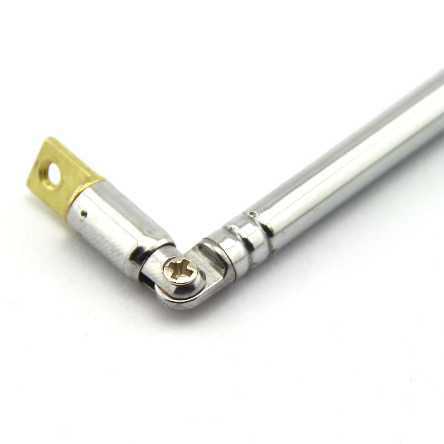 E-outstanding 1 Pair AM FM Radio Universal Antenna, 62.5cm 24.6" Length 4 Section Telescopic Stainless Steel Replacement Antenna Aerial for Radio TV