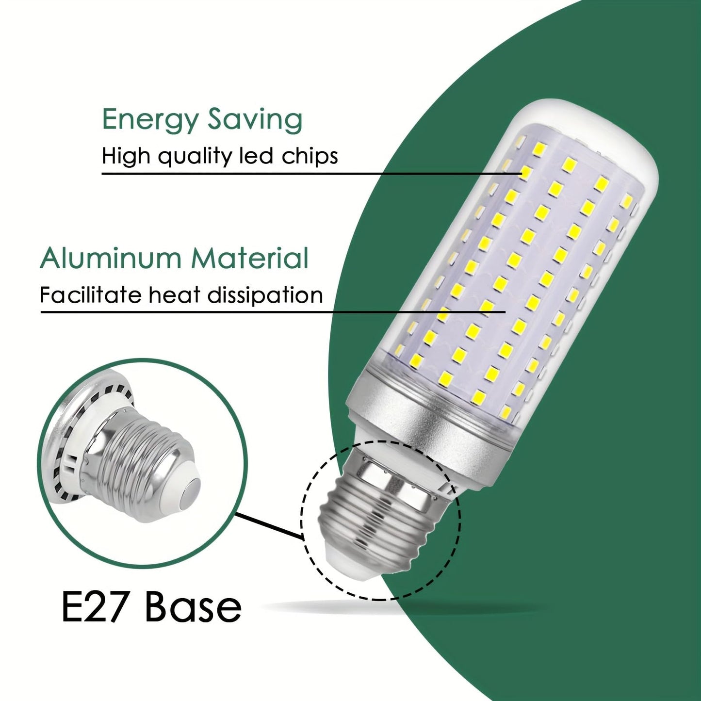 HJFF 4pcs LED Light Bulb 5000LM 350w Equivalent Super Bright 6000K Cool Daylight White 40W LEDs Bulb E26/E27 Medium Base for Outdoor Indoor Home