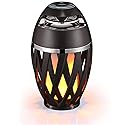 JinXiHua Led Flame Speaker Bluetooth Speakers,Dancing Flames Outdoor Indoor Portable Bluetooth Speaker &Torch Atmosphere Light for Patio Porch Garden