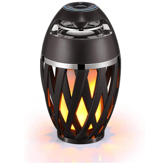JinXiHua Led Flame Speaker Bluetooth Speakers,Dancing Flames Outdoor Indoor Portable Bluetooth Speaker &Torch Atmosphere Light for Patio Porch Garden