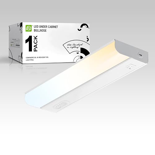 ASD LED Under Cabinet Lighting Hardwired, 12 Inch 5W 2700K-5000K Selectable, 442LM, CRI90+, Direct Wire Linkable Under Counter Lights for Kitchen