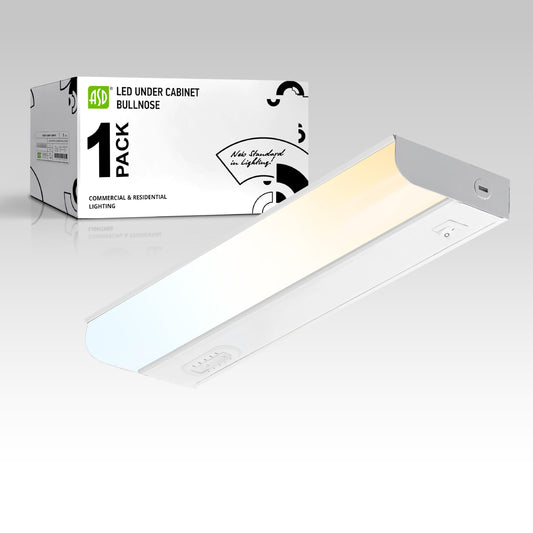 ASD LED Under Cabinet Lighting Hardwired, 12 Inch 5W 2700K-5000K Selectable, 442LM, CRI90+, Direct Wire Linkable Under Counter Lights for Kitchen