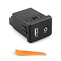 Jet Black Audio Player and USB Receptacle Interface Module Fit for Chevrolet Cruze GMC Cadillac Buick Model Replace 84333024 with Installation Tools