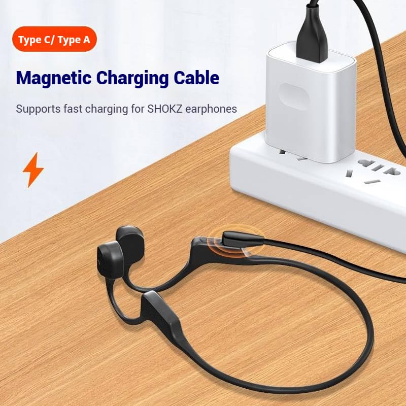 2pcs Compatible for shokz Headphone Charging Cable, USB C Magnetic Charging Cord Compatible with shokz Aeropex AS800/S803/S810, OpenRun Pro, OpenRun