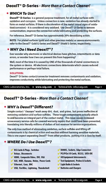 DeoxIT D5S-6 Spray, More Than A Contact Cleaner, 142g, Integrated Straw, Pack of 1