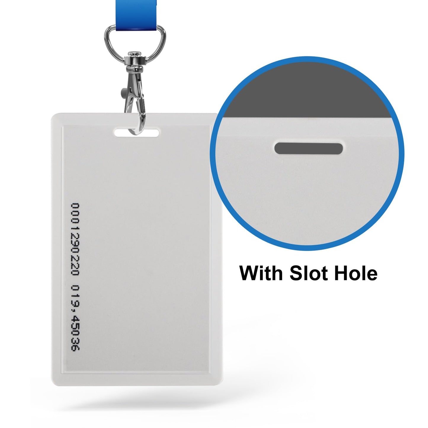 JIAN BOLAND 8Pcs RFID Proximity Smart ID Card for Access Control System & Time Attandance EM4100 TK4100 Card-Read only with Slot Hole