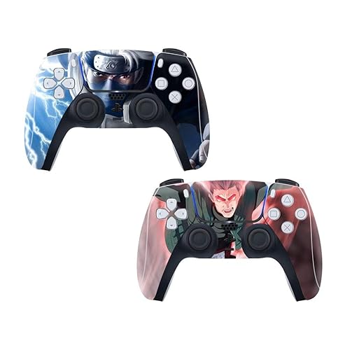 EBTY-Dreams Inc. - Set of 2 Narut Hatake Kakashi, Might Guy Vinyl Skin Sticker Decal Protector for PS5 Controllers