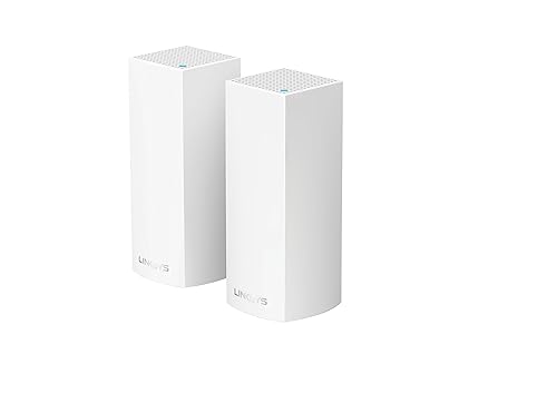 Linksys Velop Tri-Band AC4400 Whole Home WiFi Mesh System- 2-Pack (Coverage up to 4000 sq. ft)