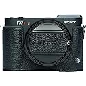 RX1R III Camera Case, BMAOLLONGB Handmade Genuine Real Leather Half Camera Case Bag Cover for Sony RX1R III Camera Bottom Opening Version with Mini