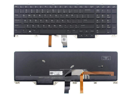 New US English Black Backlit Keyboard Replacement for Dell Alienware 17 R4 P/N:00WN4Y 0WN4Y PK131QB1A00 NSK-EE0BC 01 0CF2YW CF2YW NSK-EE0BC 1D
