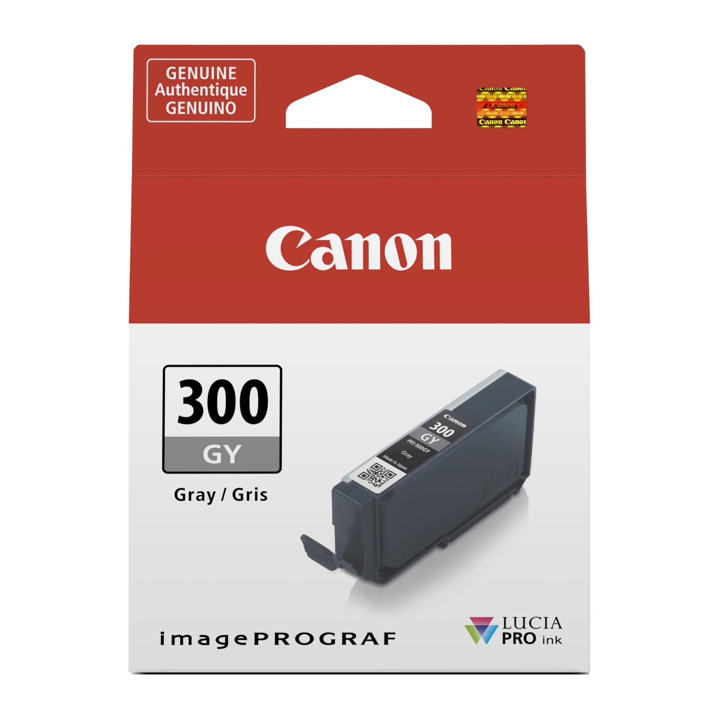 Canon PFI-300 Genuine Gray Ink Tank, Compatible with ImagePROGRAF PRO-300 Printers