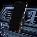 SUNCARACCL Bling Car Phone Holder, 360 Degrees Adjustable Crystal Auto Car Mount Phone Holder for Dashboard,Windshield and Air Vent (Black)