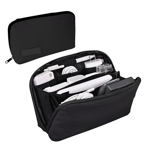 DODAMOUR Tech Organizer Travel Case, Travel Gear Tech Bag Electronics Accessories Organizer Pouch, Waterproof Travel Essentials Bag for Cables, Cords