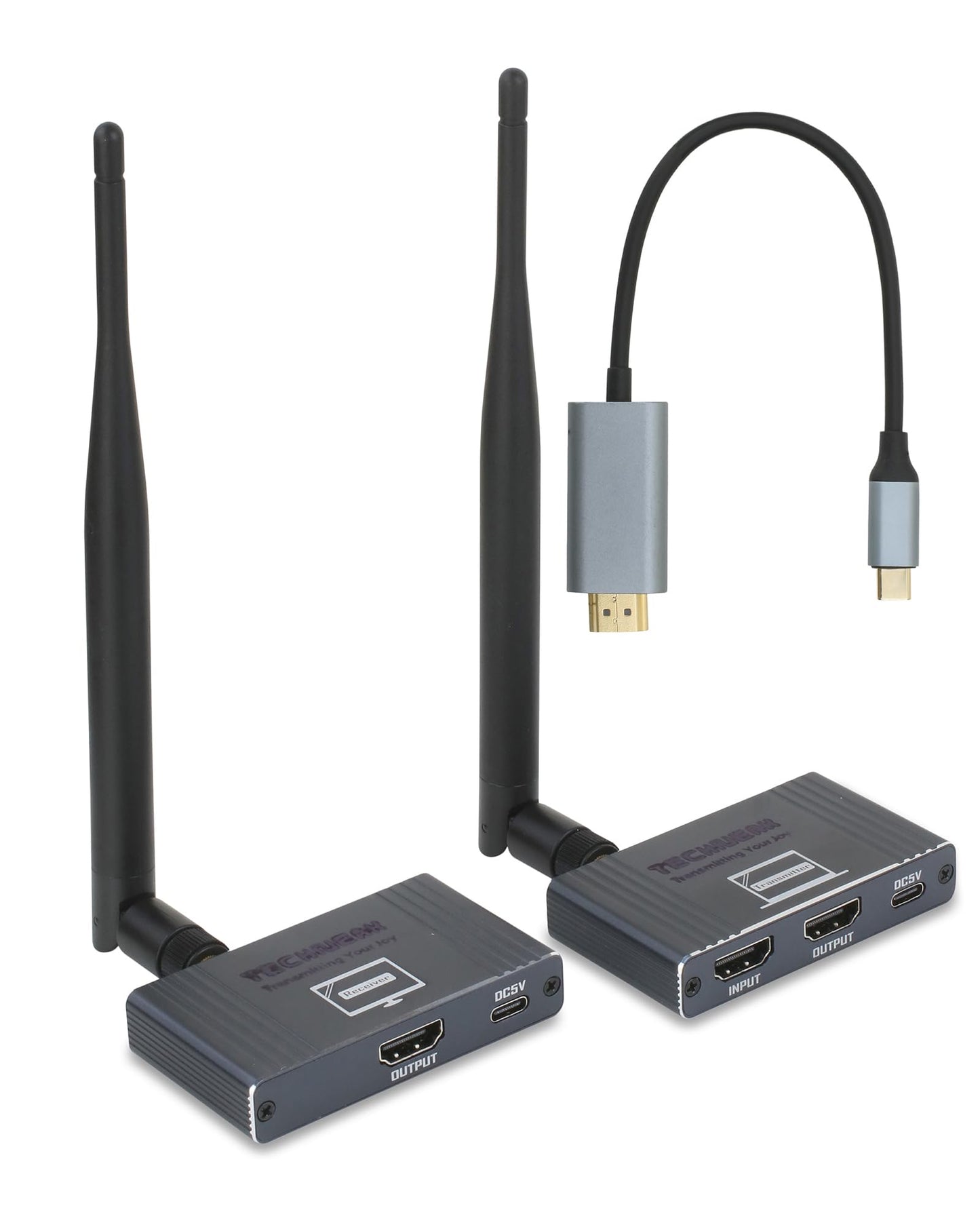 Wireless HDMI Transmitter and Receiver 655ft/200m 4K Decode 1080P/60HZ - 2.4G/5G Plug & Play Portable HDMI Wireless for Streaming Video and Audio