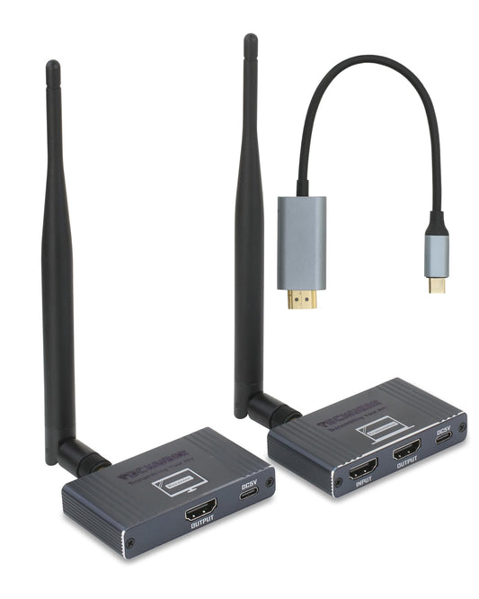 Wireless HDMI Transmitter and Receiver 655ft/200m 4K Decode 1080P/60HZ - 2.4G/5G Plug & Play Portable HDMI Wireless for Streaming Video and Audio
