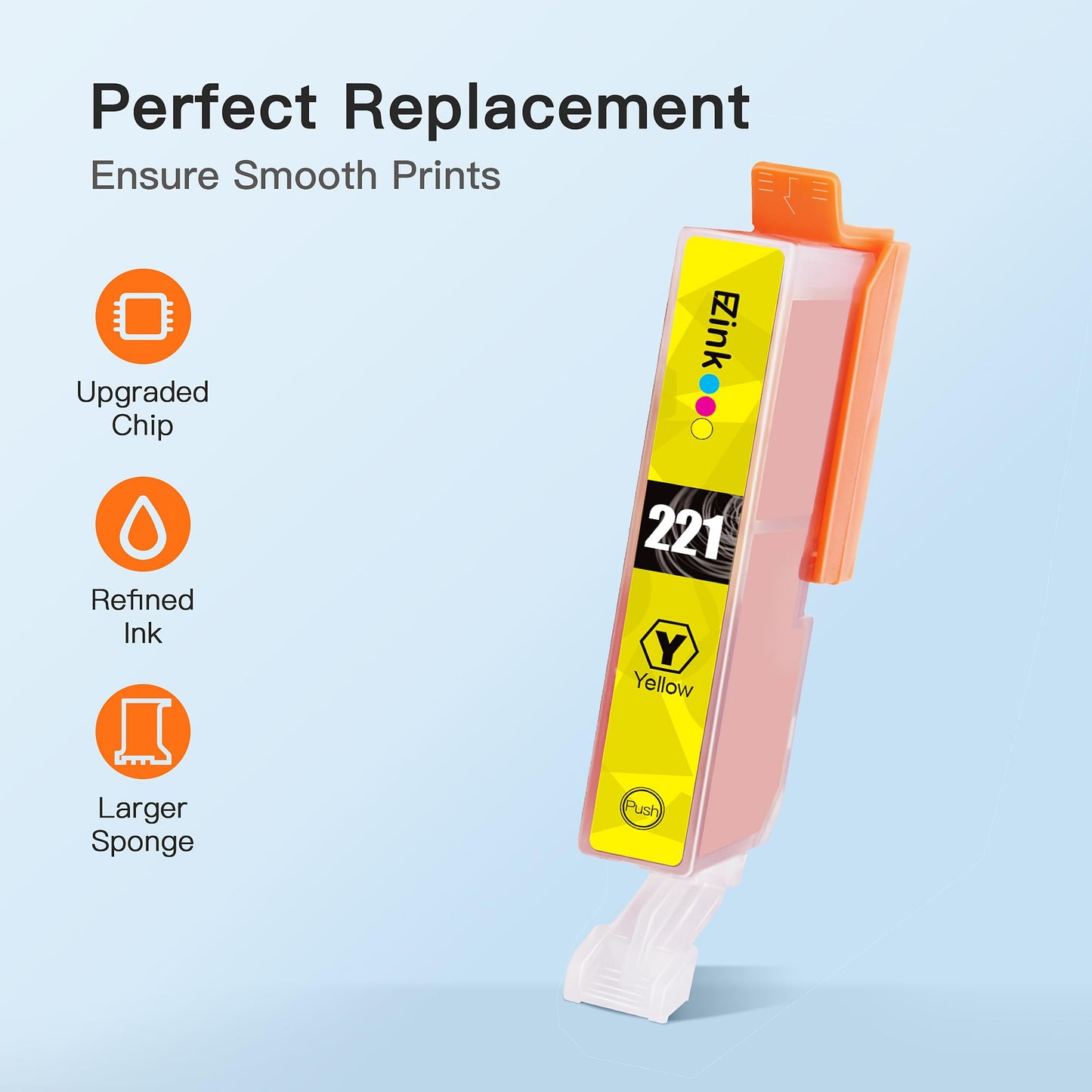 E-Z Ink Compatible Ink Cartridge Replacement for Canon PGI220 PGI-220 CLI221 CLI-221 to use with MX870 MX860 MP620 MP560 MP980 (4 Large Black, 4 Cyan
