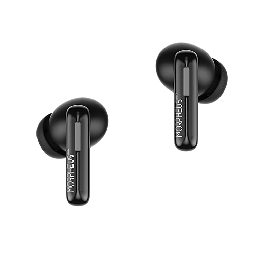 Morpheus 360 Nemesis ANC Wireless Noise Canceling Headphones TW2750B, Bluetooth in Ear Earphones, Magnetic Charging Case, 30H Playtime, Pure Black