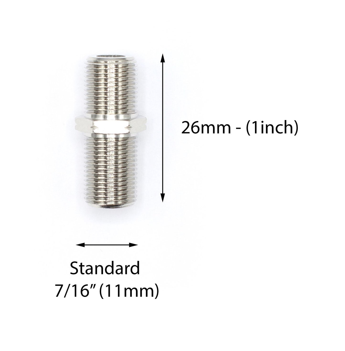 THE CIMPLE CO Coaxial Cable Connectors for RG6, RG59, RG58, RG11 - Female-to-Female F81 Coax Splices - Barrel Couplers for Extending Cables - 3 GHz