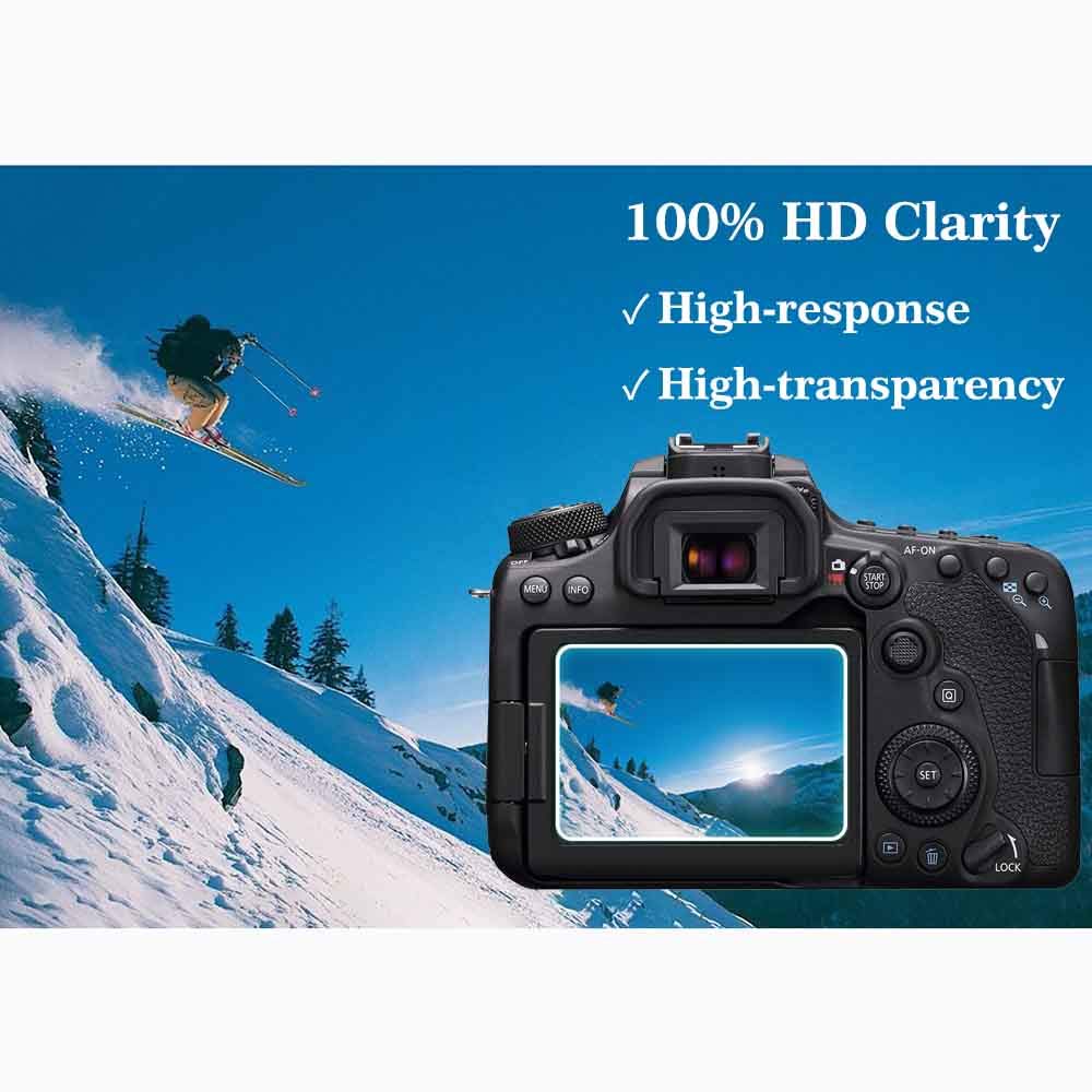 Screen Protector for Canon EOS 90D 80D 70D 77D Camera & Hot Shoe Cover [3+2 Pack], ULBTER Tempered Glass 0.3mm 9H Hardness Ultra-clear Anti-Scrach