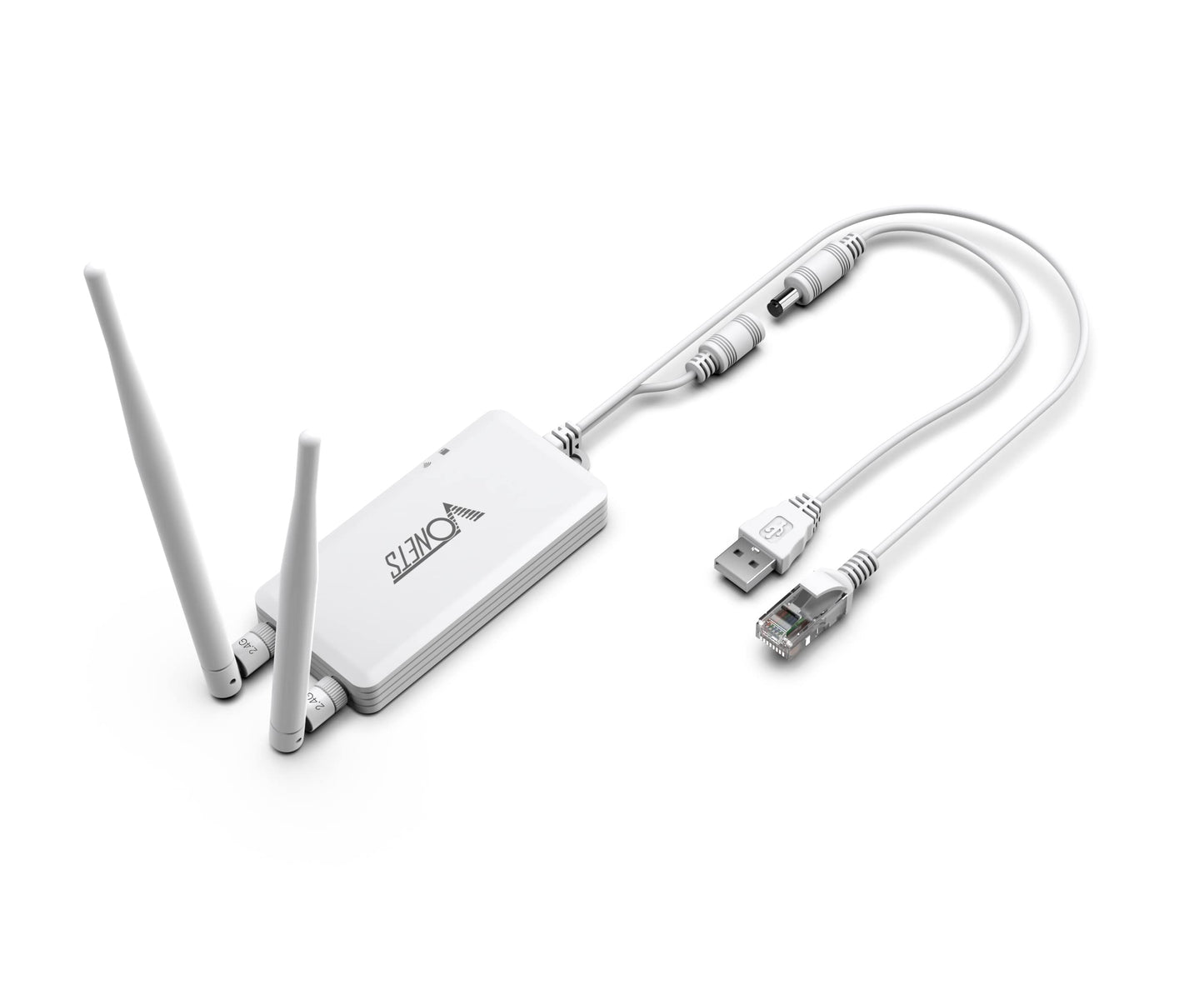Vonets VAP11S Mini Repeater/Wireless Bridge Ethernet/WiFi Router 2.4GHz Industrial with 2 RJ45 Ethernet Ports and 2 External Antennas, Great Partner