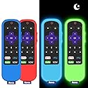 4 Pack Case for TCL Roku TV Steaming Stick 3600R Remote,Silicone Cover Roku Voice/Express/Premiere Remote Controller Skin Protective Universal