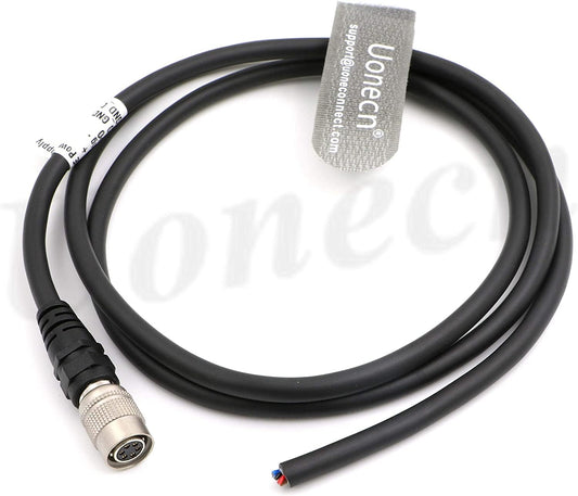 Uonecn Industrial Camera Power Trigger IO Signal Cable 6 Pin Hirose Female Plug for Basler AVT GIGE Sony CCD Industrial Camera 1 Meter