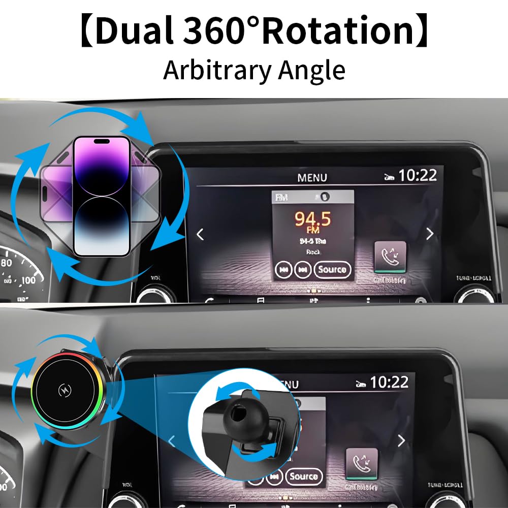 LUNQIN Magsafe Car Magnetic Phone Mount for Nissan Rogue 2021-2026 and Altima 2019-2026 and Sentra 2020-2025? 8-inch Screen ? Auto Accessories Best