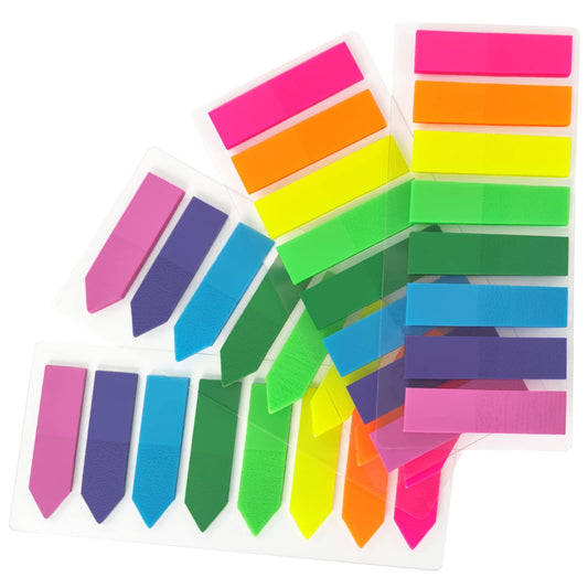 KICNIC Page Markers Colored Sticky Tabs 800 Pcs, Translucent Arrow Flags for Page Marking, Fluorescent Index Tab Stickers for Notebooks, Small Sticky