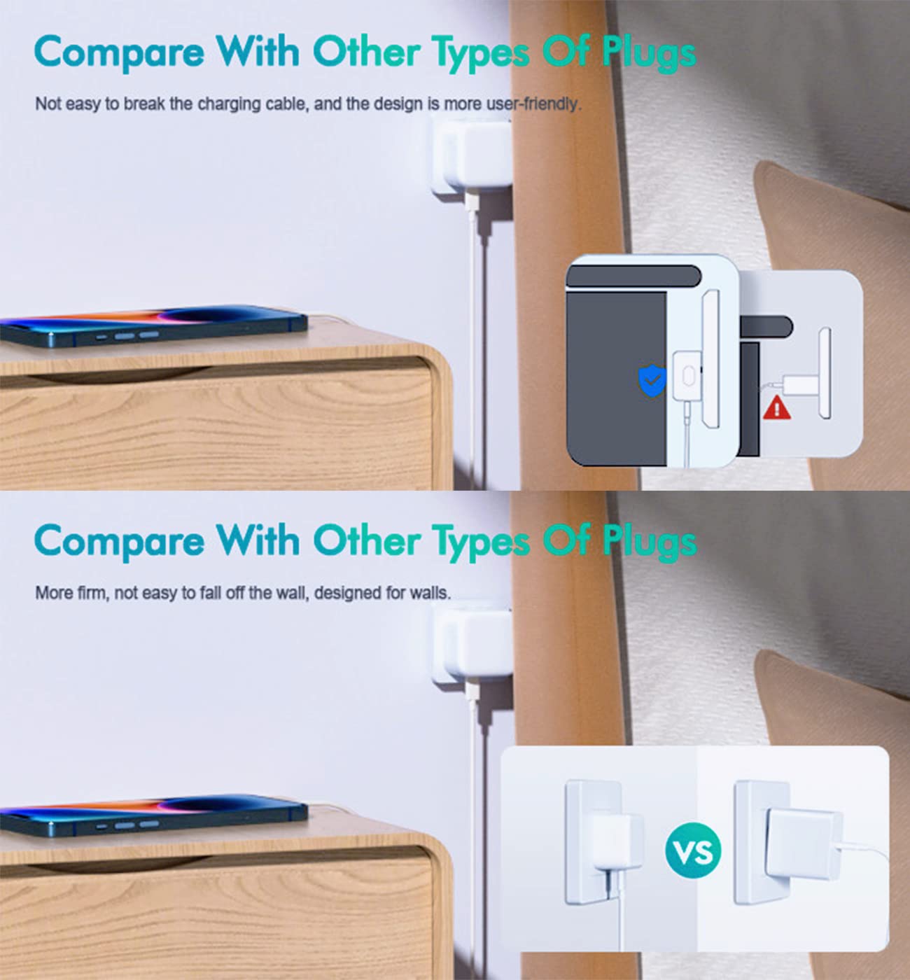 IEFUU 35W Dual USB-C Port Compact Power Adapter Compatible with iPhone 16 Charger Adapter 15/14/13/12 Pro Max Plus Mini/AirPods Wall Charger Type C
