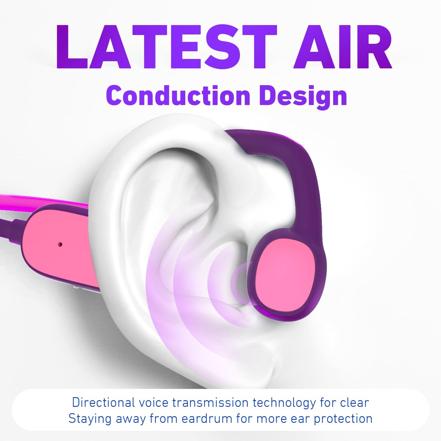 Mehomeli Kids Headphones, Bluetooth 5.2 Air Conduction Open Ear Headphones