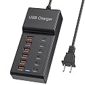 Multi USB Charger, USB C Charging Block Station, 50W 12 Port Multiple USB C Power Strip USB Hub Compatible with iPhone 16 Pro Max/15/14/13/12/11